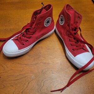 Converse Chuck Taylors Red High-Top Sneakers | Size 5